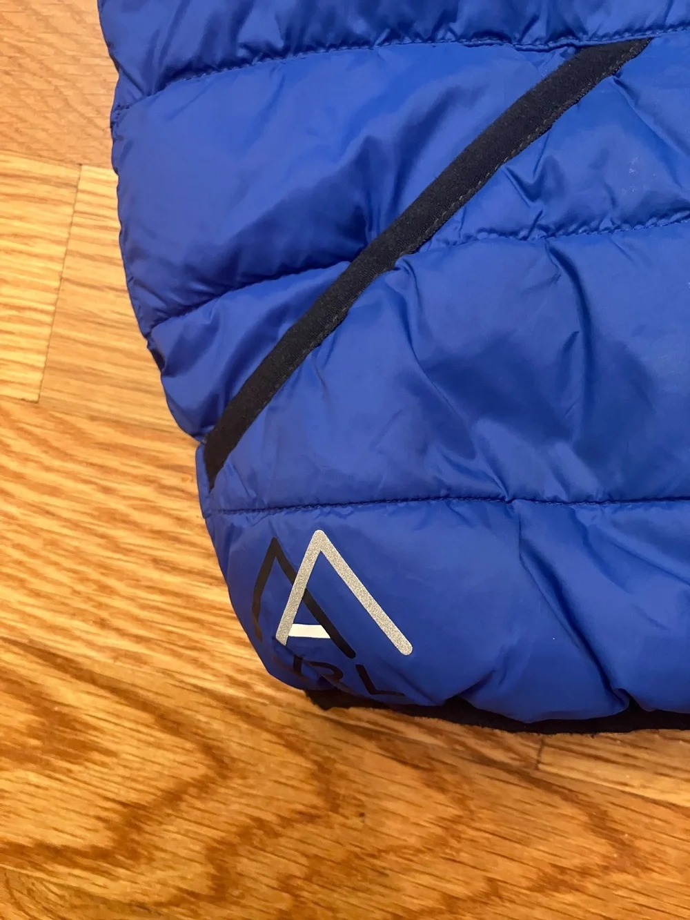Mayoral Royal Blue Hooded Puffer Jacket with Black Hood